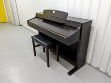 Load image into Gallery viewer, Yamaha Clavinova CLP-340 Digital Piano and stool in dark rosewood stock # 22387