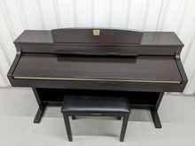 Load image into Gallery viewer, Yamaha Clavinova CLP-340 Digital Piano and stool in dark rosewood stock # 22387