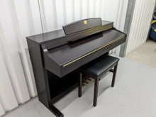 Load image into Gallery viewer, Yamaha Clavinova CLP-340 Digital Piano and stool in dark rosewood stock # 22387
