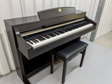 Load image into Gallery viewer, Yamaha Clavinova CLP-340 Digital Piano and stool in dark rosewood stock # 22387