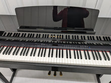 Load image into Gallery viewer, Yamaha Clavinova CLP-440 Digital Piano and stool in glossy black stock no. 22385