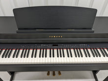 Load image into Gallery viewer, Yamaha Clavinova CLP-440 Digital Piano and stool in satin black stock no. 22379