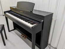 Load image into Gallery viewer, Yamaha Clavinova CLP-440 Digital Piano and stool in satin black stock no. 22379