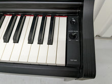 Load image into Gallery viewer, Yamaha clavinova CLP-525 digital piano and stool in satin black stock # 22378