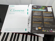 Load image into Gallery viewer, Yamaha clavinova CLP-525 digital piano and stool in satin black stock # 22378