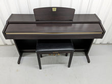 Load image into Gallery viewer, Yamaha Clavinova CLP-115 Digital Piano and stool in rosewood stock number 22388
