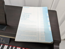 Load image into Gallery viewer, Yamaha Clavinova CLP-120 Digital Piano and stool in rosewood stock # 22374