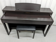 Load image into Gallery viewer, Yamaha Clavinova CLP-440 Digital Piano and stool in dark rosewood stock no. 22393