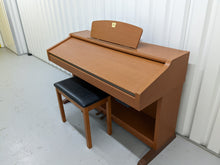 Load image into Gallery viewer, Yamaha Clavinova CVP-204 in cherry wood with matching stool. stock nr 22395