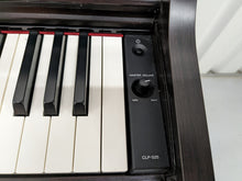 Load image into Gallery viewer, Yamaha clavinova CLP-525 digital piano and stool in dark rosewood stock # 22414