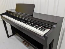 Load image into Gallery viewer, Yamaha clavinova CLP-525 digital piano and stool in dark rosewood stock # 22414