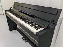 Load image into Gallery viewer, Roland DP90 digital slim line space saving piano in satin black stock # 22411