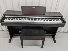 Load image into Gallery viewer, Yamaha Arius YDP-142 Digital Piano and stool rosewood finish. Stock number 22420