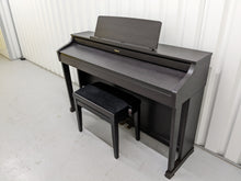Load image into Gallery viewer, Roland HP-505 Digital Piano and stool in dark rosewood wooden action keys  Stock  nr 22439
