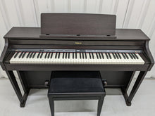 Load image into Gallery viewer, Roland HP-505 Digital Piano and stool in dark rosewood wooden action keys  Stock  nr 22439