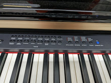 Load image into Gallery viewer, Yamaha Clavinova CLP-340PE Digital Piano and stool in glossy black stock # 22430