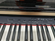 Load image into Gallery viewer, Yamaha Clavinova CLP-340PE Digital Piano and stool in glossy black stock # 22430