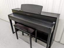 Load image into Gallery viewer, Yamaha Clavinova CLP-545 in satin black with stool. stock nr 22426