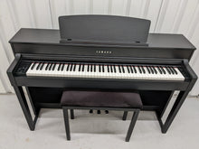 Load image into Gallery viewer, Yamaha Clavinova CLP-545 in satin black with stool. stock nr 22426