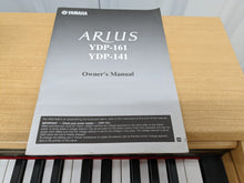 Load image into Gallery viewer, Yamaha Arius YDP-161 Digital Piano in light oak clavinova keyboard stock # 22455