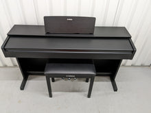 Load image into Gallery viewer, Yamaha Arius YDP-143 Digital Piano and stool in satin black stock number 22458
