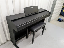 Load image into Gallery viewer, Yamaha Arius YDP-143 Digital Piano and stool in satin black stock number 22458