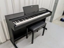 Load image into Gallery viewer, Yamaha Arius YDP-143 Digital Piano and stool in satin black stock number 22458