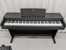 Load image into Gallery viewer, Yamaha Arius YDP-143 Digital Piano and stool in satin black stock number 22457