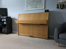 Load image into Gallery viewer, Yamaha P112N Silent Upright Acoustic piano (2005) in oak finish stock #22482