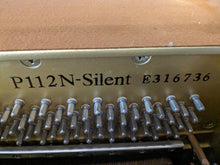 Load image into Gallery viewer, Yamaha P112N Silent Upright Acoustic piano (2005) in oak finish stock #22482