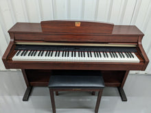 Load image into Gallery viewer, Yamaha Clavinova CLP-340 Digital Piano and stool in mahogany stock # 23014