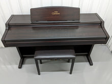 Load image into Gallery viewer, Yamaha Clavinova CLP-840 Digital Piano and stool in dark rosewood stock # 23052