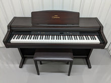 Load image into Gallery viewer, Yamaha Clavinova CLP-840 Digital Piano and stool in dark rosewood stock # 23029