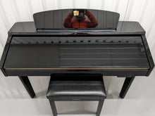 Load image into Gallery viewer, YAMAHA CLAVINOVA CVP-210PE DIGITAL PIANO + STOOL IN GLOSSY BLACK stock 23049