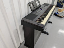 Load image into Gallery viewer, Yamaha DGX-650 black / rosewood portable grand piano keyboard and stand stock #23088