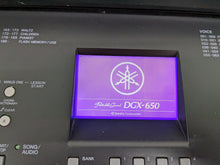 Load image into Gallery viewer, Yamaha DGX-650 black / rosewood portable grand piano keyboard and stand stock #23088