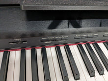 Load image into Gallery viewer, Roland DP990F digital slim line space saving piano in satin black stock # 23060