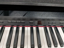 Load image into Gallery viewer, Roland DP990F digital slim line space saving piano in satin black stock # 23060
