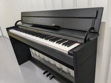 Load image into Gallery viewer, Roland DP990F digital slim line space saving piano in satin black stock # 23060
