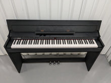 Load image into Gallery viewer, Roland DP990F digital slim line space saving piano in satin black stock # 23060