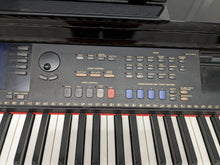 Load image into Gallery viewer, Yamaha Clavinova CVP-109PE Digital Piano and stool in glossy polished black stock # 23090