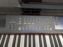 Load image into Gallery viewer, Yamaha Clavinova CVP-109PE Digital Piano and stool in glossy polished black stock # 23090