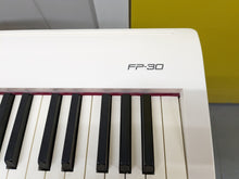 Load image into Gallery viewer, Roland FP30 88 Key Weighted Keys Portable white piano with stand and pedal stock # 23101