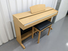 Load image into Gallery viewer, Yamaha Arius YDP-140 digital piano and stool in light oak / cherry wood finish stock number 23106