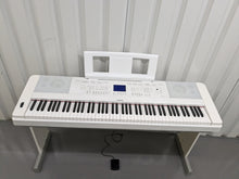 Load image into Gallery viewer, Yamaha DGX-660 in white 88 Key Weighted Keys Portable Grand, stand + pedal stock # 23131