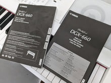 Load image into Gallery viewer, Yamaha DGX-660 in white 88 Key Weighted Keys Portable Grand, stand + pedal stock # 23131