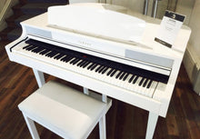 Load image into Gallery viewer, Yamaha Clavinova CLP-465GP in polished glossy white + stool. stock number 22080