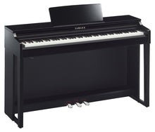 Load image into Gallery viewer, Yamaha clavinova CLP-525PE in glossy black with matching stool stock # 22220