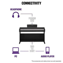 Load image into Gallery viewer, Yamaha Arius YDP-144 digital piano in satin black, weighted keys, stock nr 22305