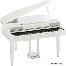 Load image into Gallery viewer, Yamaha Clavinova CLP-465GP in polished glossy white + stool. stock number 22080